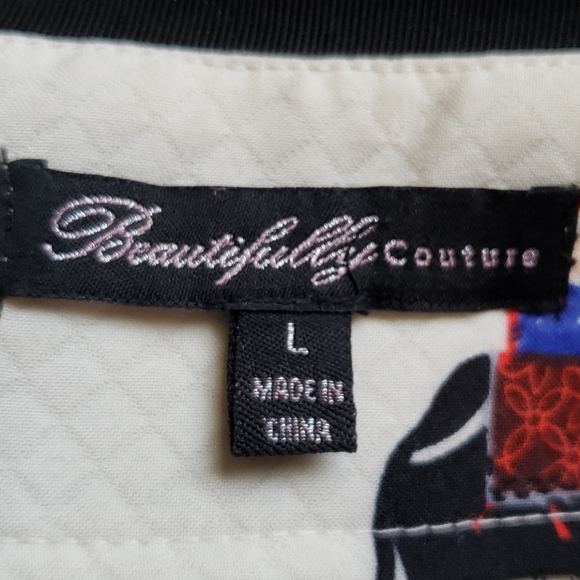 Elephant Print Pencil Skirt Size L - Picture 3 of 5